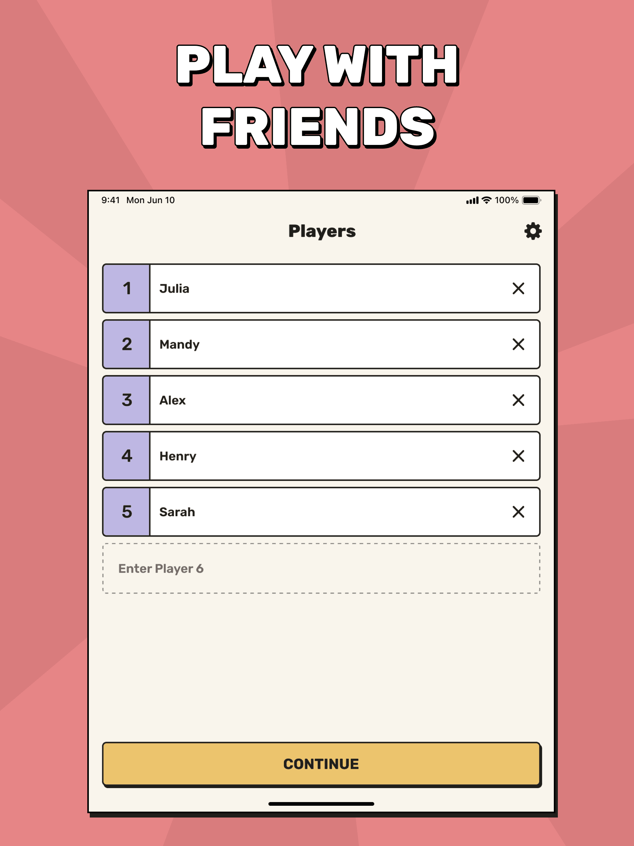WhoSus multiplayer lobby screen